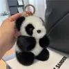 Chaveiro de Carro Pingente Boneca de Pelúcia Urso Gato Fofo Ornamento de Bolsa Presente de Aniversário de Pele Sintética de Visão