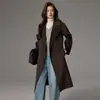 Abrigo de Lana Cachemir Doble Cara 2025 Nuevo Otoño e Invierno Elegante de Un Botón Abrigo de Lana para Mujer Abrigo Alto