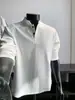 Chegada Nova Primavera 2026 Moletom com Gola Henley Estruturado de Manga Longa Branco Emagrecedor Mais Vendido Malha Masculina de Alta Qualidade