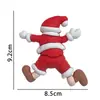 Decoração de Bolo de Celebridade Cyber de Natal Ornaments de Copo Esmaltado Vermelho Adesivo Papai Noel Boneco de Neve Plug-in de Laço de Canudo