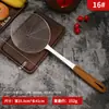 Acero Inoxidable Malla Línea de Fugas Fuga Cocina Hogar Olla Caliente Colador Cuchara para Fideos Malla para Fideos Fuga 201 Encriptada Mango de Tres Pulgadas con Grano de Madera