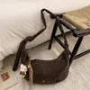 Bolsa de Bolinho Coreana de Nicho Retrô de Grande Capacidade para Mulheres Nova 2025 Bolsa Retrô de Ombro Único para Axila Bolsa Casual para o Dia a Dia