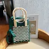Novo design de nicho bonito dos desenhos animados Mini malha saco do telefone móvel All-match pequeno portátil Commuter Crossbody pequeno saco quadrado