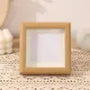 Moldura de Foto Decorativa Tridimensional Ornatos de Mesa para Fotos Caligrafia e Pintura Criativa Oca de Mesa Moldura de Foto de Madeira Ornatos Criativos para Estudantes