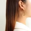 Aretes de Diseño Nicho de Clip de Papel de Acero Inoxidable Estilo Ins Transfronterizo Europeo y Americano, Acero Inoxidable Chapado en Oro de 18K, Aretes que No se Desvanecen