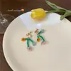 Brincos de miçangas coloridas para rede social, design de nicho feminino, novo, fresco, doce, clip de orelha sem furo na orelha, acessórios, atacado