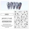 Manicura Pegatinas estilo chino paisaje vintage bambú texto tinta flor rosa parche estilo nacional moda calcomanías para uñas