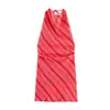 Comercio Exterior 2026 Verano Nuevo Estilo Europeo y Americano Moda Femenina Sexy Chica Caliente Vestido de Rayas Plisado 2180367