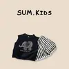 Conjunto de Verano sin Mangas para Niños 2026 Nuevo Estilo Coreano para Niños Pequeños, Conjunto de Dos Piezas Delgado de Verano para Niños, Moderno y con Estilo