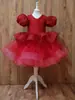 Vestido de Princesa de Natal para Meninas Saia Tutu Lantejoulas Vestido Europeu e Americano para Um Ano Roupa de Primeiro Aniversário