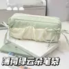 Colección de Estuches Nube Tostada Lazo de Alta Calidad para Estudiantes, Caja de Papelería de Gran Capacidad, Bolsa de Almacenamiento para Lápices