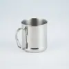 Taza de Acero Inoxidable 304 para Acampar, Taza de Café Portátil para Exteriores, Taza de Agua para Picnic con Asa, Logo Personalizado
