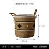 Cesto de Armazenamento Nórdico de Rattan Personalizado Cesto Portátil para Roupa Suja Cesto para Armazenamento de Brinquedos Sala de Estar Quarto B&B Cesto de Armazenamento Doméstico