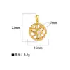 Moda Joker DIY Semiacabado Microincrustado Chapado en Cobre Accesorios de Girasol Accesorios Populares Europeos y Americanos Colgantes de Estrella