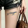 Tatuaje de Pegatinas Estilo Chino Nuevo Ballena Estrellada con Lámina de Oro, Impermeable de Larga Duración, Elegante y Hermoso Diseño de Cielo Estrellado Dorado para Hombres y Mujeres, Brazo y Pierna