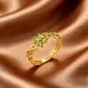 Anel de Zircônia Micro-Pavimentado para Dedo Indicador Feminino, Anel de Dedo Indicador de Luxo Leve da Moda para Mulheres com Abertura Ajustável