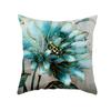 Cross-border fronha pêssego pele veludo fronha verde planta ginkgo folha impressa home sofa travesseiro sala de estar capa almofada