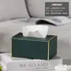Caja de pañuelos de cuero PU con logo personalizado para hotel, caja de pañuelos cuadrada para hoteles y casas de huéspedes, caja de almacenamiento de pañuelos de cuero para habitaciones de invitados