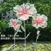Flores Artificiais de Papoula Mais Vendidas no Exterior, Flores de Malha de Arame, Adereços de Decoração para Cenas ao Ar Livre, Flores Artificiais de Malha de Arame para Decoração de Casamento