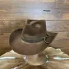Venta caliente transfronteriza Sombrero de fieltro estilo mezclilla decoración de cinturón sombrero de lana otoño e invierno sombrero de fieltro de lana para hombre y mujer