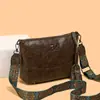 Bolso cruzado para mujer, estilo retro europeo y americano, con acabado de cuero texturizado encerado al aceite, un bolso de hombro moderno y versátil de gran capacidad, perfecto para el día a día