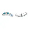 Pendientes de Titanio F136 con Seis Filas de Circonita, Tachuelas para Cartílago del Oído, Joyería para Piercings de Aleación de Titanio G23, Tachuelas para Canal Auditivo, Tachuelas para Labio