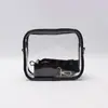 Bolsa de Ombro Colorida com Zíper Impermeável Bolsa de Armazenamento Transparente em PVC para Mulheres Bolsa Transparente Portátil para Uso Externo