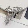 Clip Metálico Grande Irregular de Corazón Líquido Clip de Tiburón Pinza para el Pelo Simple Elegante para la Parte Trasera de la Cabeza Pasador Pasador