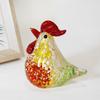 Zibo Glaze Glaze Transfronteiriço Ornamento de Frango de Cristal Glaze Artesanato de Glaze Feito à Mão de Alta Qualidade Presente Decoração de Sala de Estar de Casa