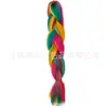 Peruca de Trança Grande Color Block Transfronteiriça Crochet Africano Dreadlocks Trança Jumbo Fibra Sintética Tranças Color Block Tecidas à Mão