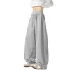 Pantalones deportivos versátiles de calle americanos transfronterizos para hombre y mujer, pantalones deportivos de pierna ancha con retazos de marca de moda, pantalones rectos casuales holgados de alta resistencia