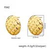 Brincos de Titânio de Moda Europeia e Americana Transfronteiriça de Luxo Simples para Mulheres Acessíveis Luxo Elegante Brincos de Aço Inoxidável 18K Atacado