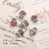 Serie Rosa Cuentas de Cerámica Pulsera de Hilo Joyería Material Hecho a Mano Aretes Cerámica Hecha a Mano Accesorios de Alta Temperatura Cuentas