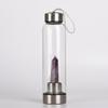 Fábrica en stock al por mayor para hombre, taza de spa para el hogar, botella de agua de cristal natural, taza de columna de cristal hexagonal avanzada, taza de energía