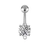Piercing de Ombligo Amazon Acero Inoxidable 316L con Circonita Estilo Europeo y Americano Anillo de Ombligo Personalizado con Pedrería Joyería para Piercings Corporales