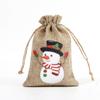 Bolsa de regalo navideña de lino, gran oferta en Amazon. Bolsa pequeña decorativa para regalo navideño, bolsa para envolver dulces de Halloween.