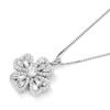 Collar de Trébol de Cuatro Hojas Giratorio de Diseño Nicho de la Marca de Moda Xxof para Mujer Lujo Accesible Versátil Colgante de Circonita Cadena Clavicular de Alta Gama