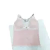 Camisole de Algodão Puro com Renda e Laço Estilo Desejo Puro para Mulheres com Bojos Embutidos, Modelagem Justa, Top com Design de Costas Valorizador para Mulheres