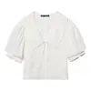 Primavera de 2026 Novo Estilo Moda Europeia e Americana Simples e Versátil Camisa Pequena com Lapela Redonda 8372030