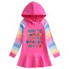 Vestido de Algodón Nuevo de Dibujos Animados Arcoíris para Niñas, Sudadera con Capucha de Manga Larga para Niños, Vestido de Princesa, Primavera y Otoño 2026