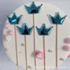 Tarjeta de pastel de 5 piezas PU brillante estrella de cinco puntas Corona amor Mickey decoración mesa de postres decoración de pasteles para hornear