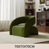 Sofá Individual de Diseño Popular en Línea Creativo Lujo Ligero Balcón Casual con Forma Curva Combinación de Mesa y Silla para Sala de Estar