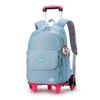 Mochila de Rodinhas Nova Chegada Peixe Natural para Alunos do Ensino Fundamental e Meninas Estilo Cor Sólida Grande Capacidade Mochila Removível