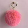 Fábrica em estoque 8cm bola de pelo pingente chaveiro bolsa acessórios bola de pelo falso atacado faça você mesmo pingente roupas sapatos acessórios