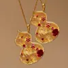 Collar Colgante de Calabaza con Flor de Diamante Colorida Hueca de Estilo Chino Nuevo y de Nicho de Xiaohongshu, Exquisito y Versátil, Disponible para Dropshipping