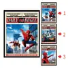 League of Legends Animación 3D Póster Estéreo Pintura con Gradiente de Rejilla Spider-man Iron Man Póster de Animación Rejilla de Ojo Desnudo