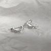 Clavo de Oreja de Zirconia con Aguja de Plata Simple Estilo Coreano para Mujer, Lujo Ligero, Nicho, Sentido de Alta Gama, Clavo de Oreja Ins, Pendientes de Botón de Rosca, Nuevos
