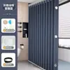 Bestseller Transfronteiriço do Aliexpress: Cortina de Chuveiro Magnética Dobrável Personalizada, Cortina de Banheiro de Linho Sintético, Cortina Divisória, Impermeável e à Prova de Mofo