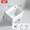 Fregadero de Cerámica para Fregona de Balcón, Cubeta para Fregona de Piso, Fregadero de Pie para Fregona Doméstica de Baño