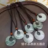 Colgante de Jade con Forma de Candado de Nube Auspiciosa, Jade Dorado de Xinjiang, Jade de Tianshan, con Patrón de Flores, Amuleto de Paz, Placa sin Preocupaciones, Adorno de Jade Espeso al por Mayor